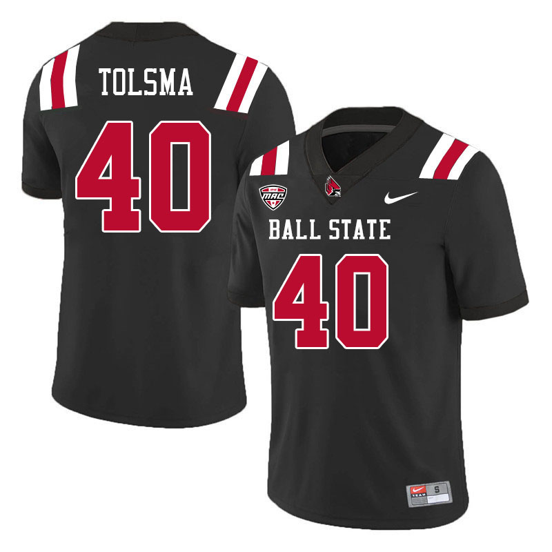 Riley Tolsma Ball State Jersey,Ball State Cardinals #40 Riley Tolsma Jersey Youth College-Black